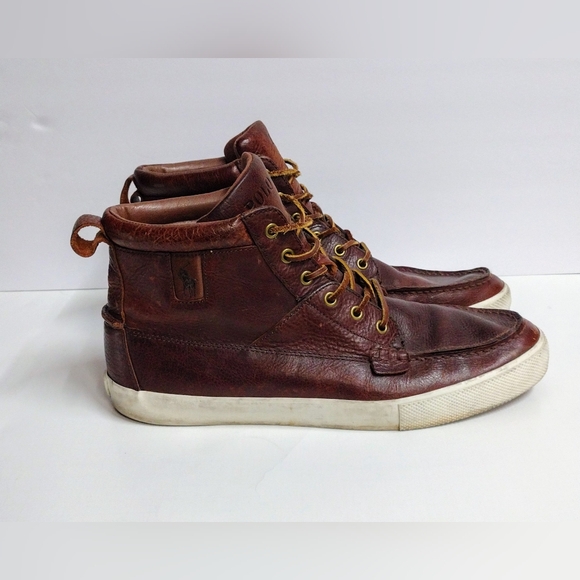 Polo Ralph Lauren Tavis Leather Boots Size 13 D 🔥 - Picture 2 of 12